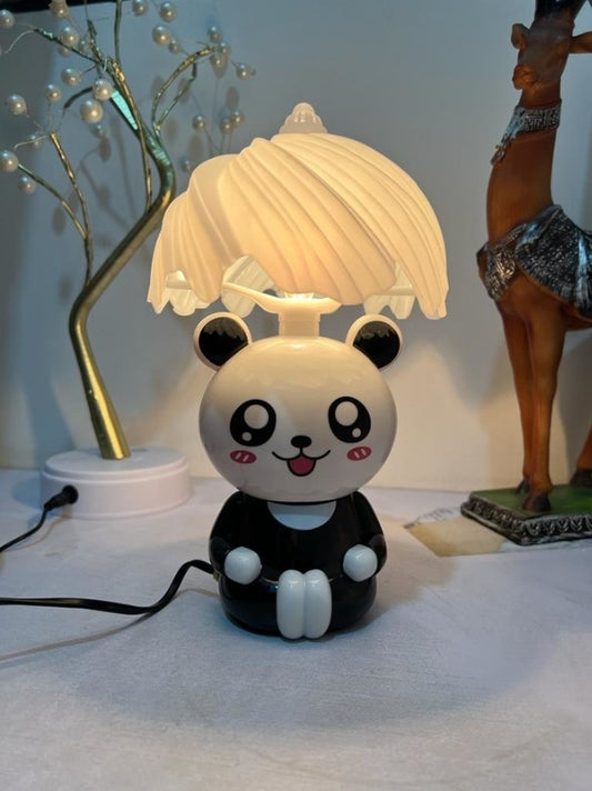 Black and White Attractive Panda Design Table lamp, For Decoration, Metal