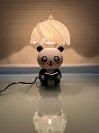 Black and White Attractive Panda Design Table lamp, For Decoration, Metal