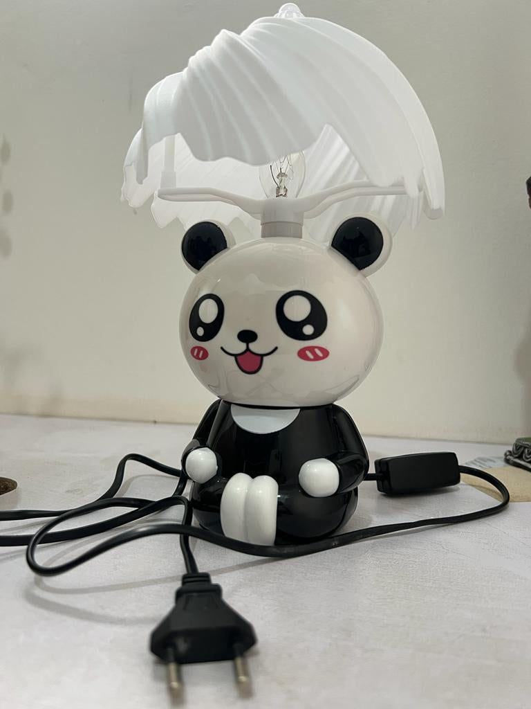 Black and White Attractive Panda Design Table lamp, For Decoration, Metal