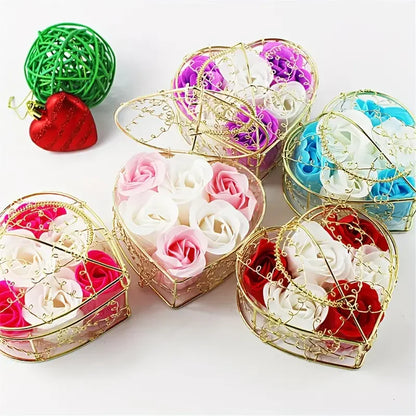 6pcs/box Rose Soap Flower Gift Box, Valentine's Day Gift,