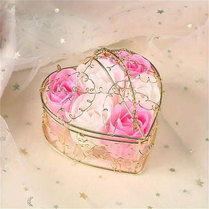 6pcs/box Rose Soap Flower Gift Box, Valentine's Day Gift,