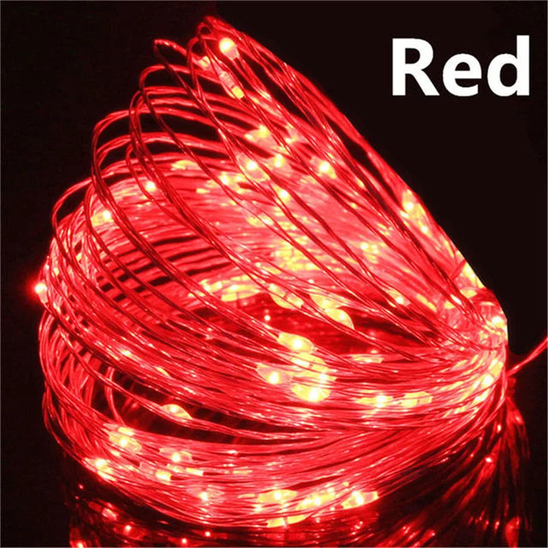 USB Led Fairy Lights Copper Wire String 20M 200LED for party Decoration