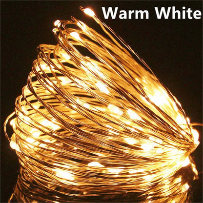 USB Led Fairy Lights Copper Wire String 20M 200LED for party Decoration