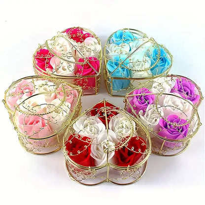 6pcs/box Rose Soap Flower Gift Box, Valentine's Day Gift,